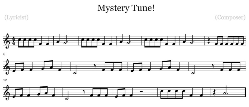 Mystery tune